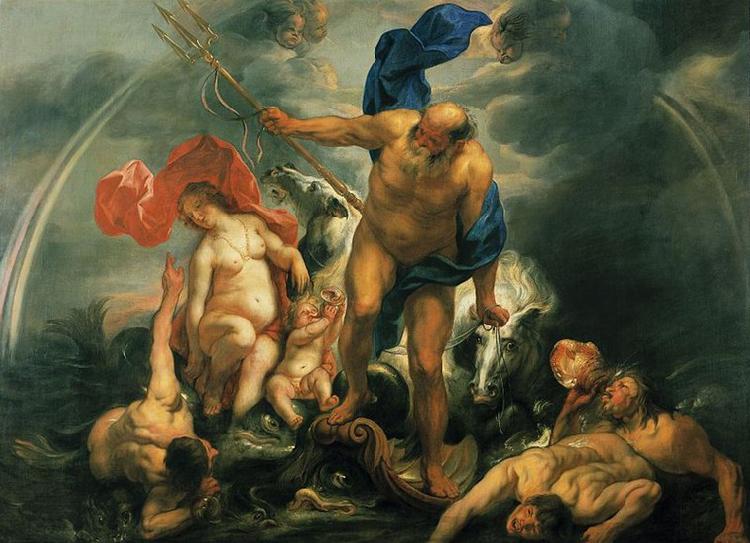 Jacob Jordaens Neptunus en Amphitrite in de storm oil painting picture